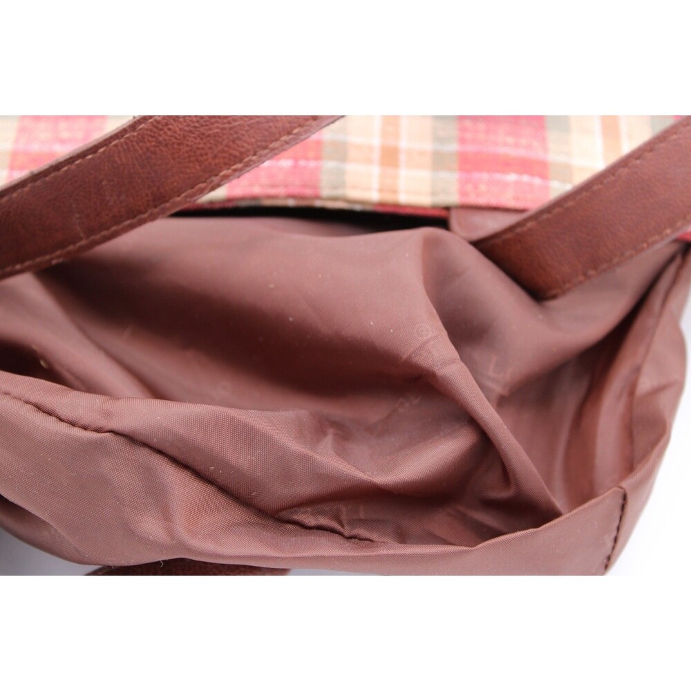 Homestead Longaberger Small Tote  Bag Plaid  Red Tan & Green Front Flap NOS - Picture 6 of 8